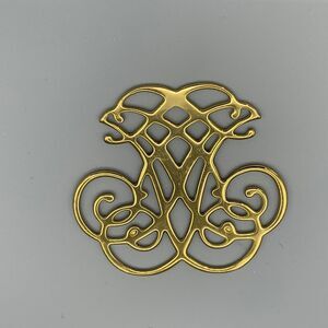 Vtg Thomas Jefferson Cypher Virginia Metalcrafters Brass Ornament 1988 Retired